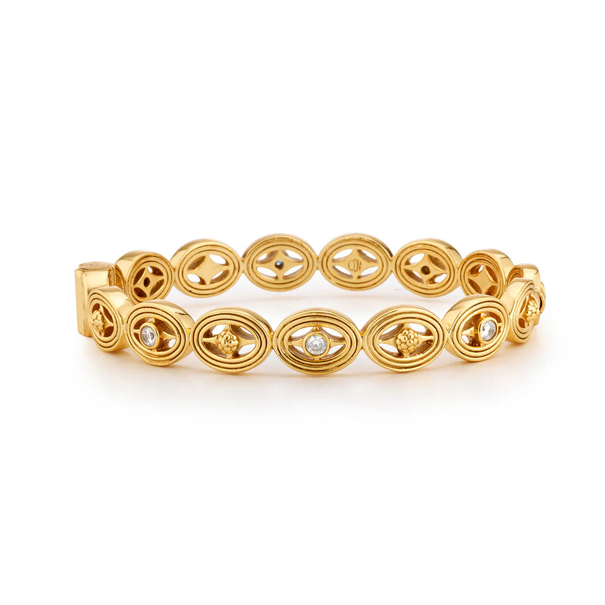 Monique Hinged Bangle- Clear Cubic Ziconia