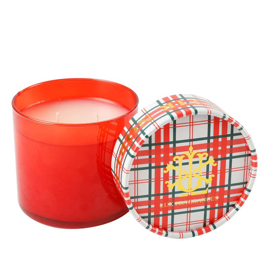 Noble Fir Candle w/ Plaid Lid