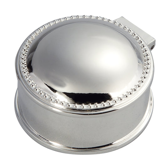 Round SIlver Beaded Box