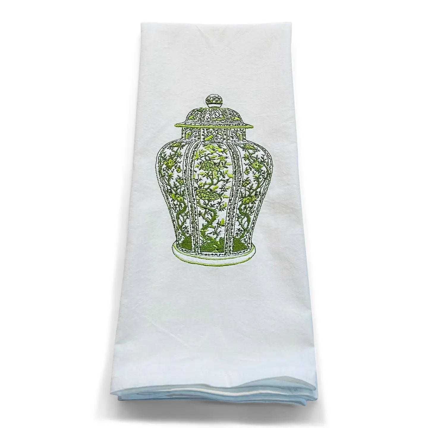 Green Ginger Jar Tea Towel