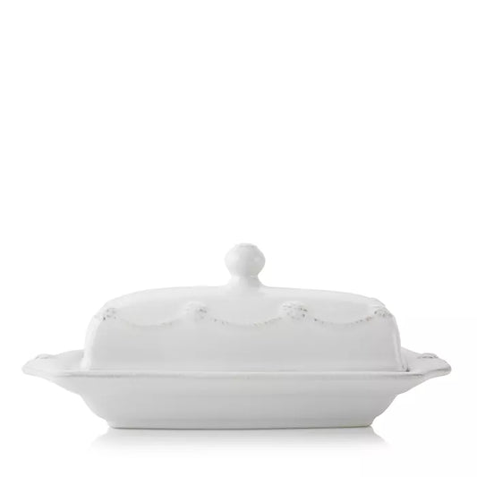 B&T Whitewash Butter Dish