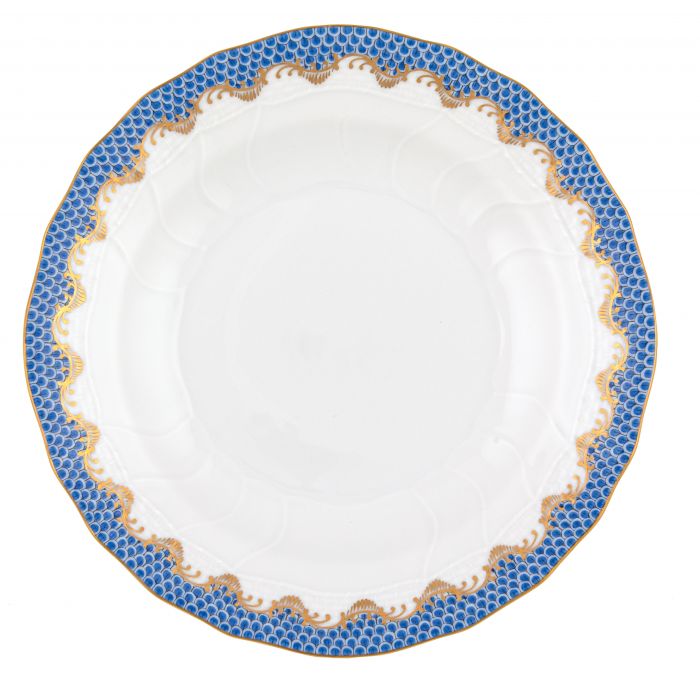 Fish Scale Blue Dessert Plate