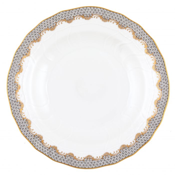 Gray Fish Scale Dessert Plate