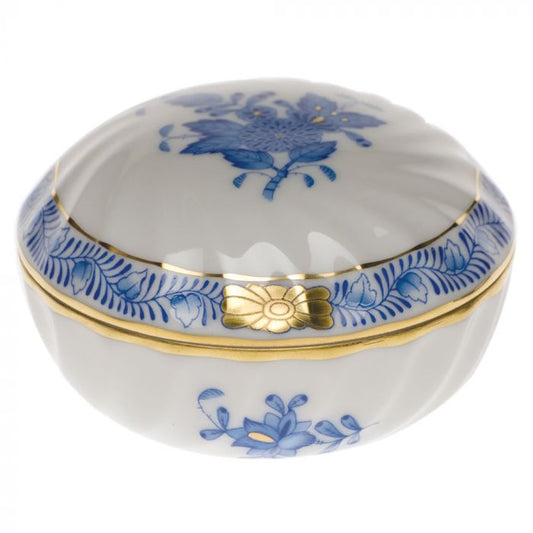 Chinese Bouquet Blue Ring Box