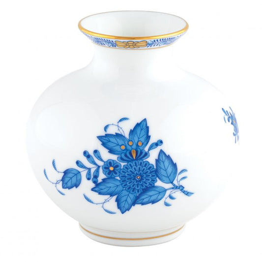 Blue Chinese Bouquet Round Vase