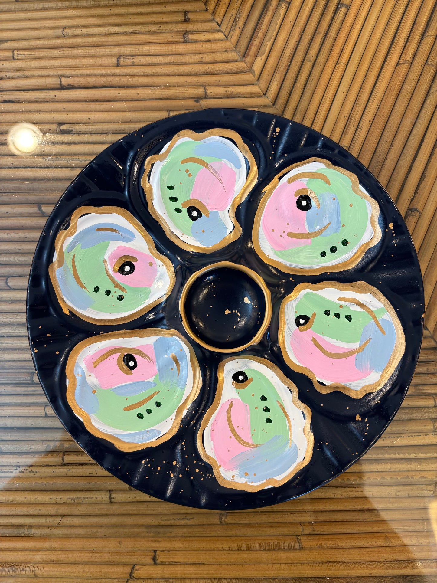 Navy Oyster Plate
