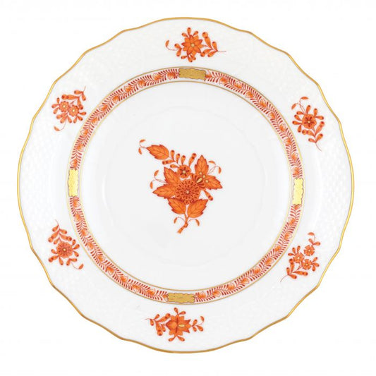 Rust Chinese Bouquet Salad Plate