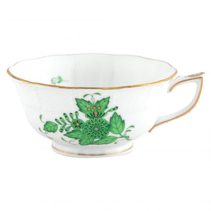 Green Chinese Bouquet Tea Cup