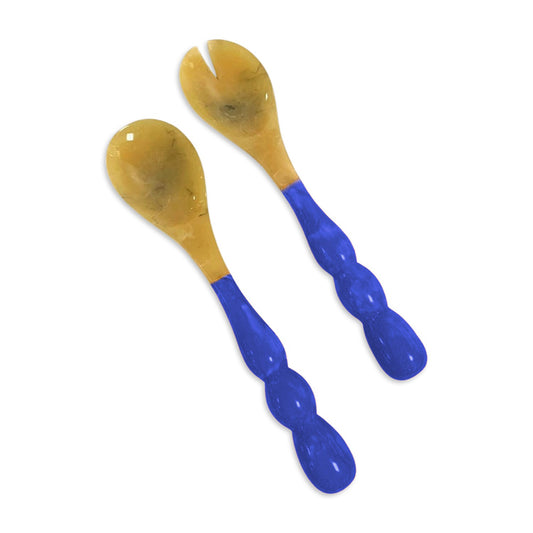 Resin Rio Blue Salad Servers