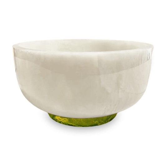 Rio Resin Large White and Green Bowl