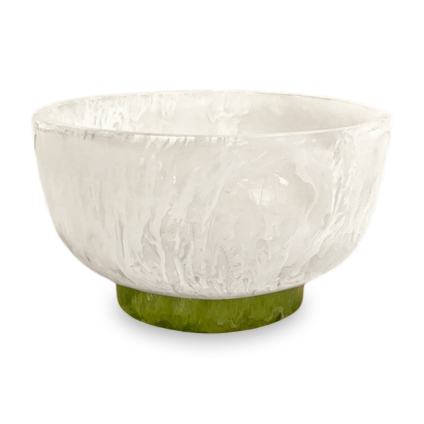 Rio Resin Small White and Green Bowl