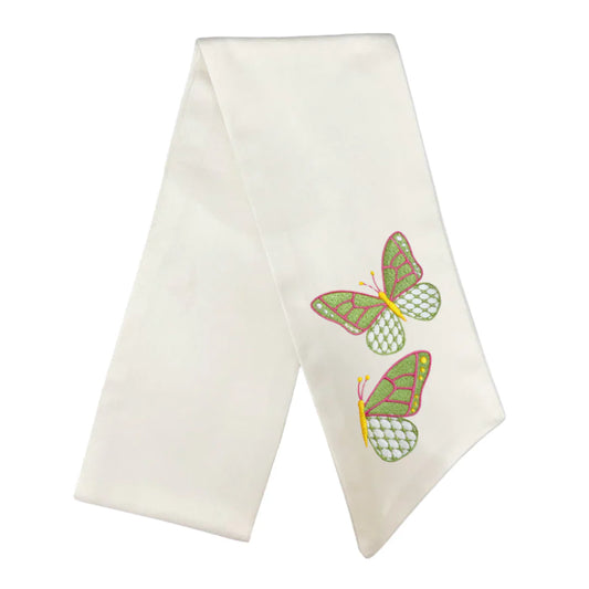 Butterfly Wreath Sash - Pink/ Green