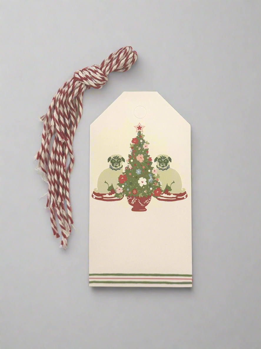 Christmas Pugs Gift Tag