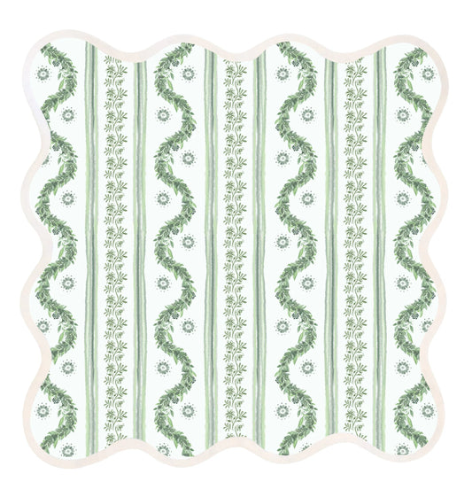 Boxwood Square Scalloped Placemat s/4