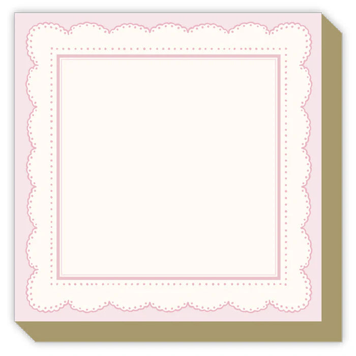 Mini Pink Scalloped Notepad