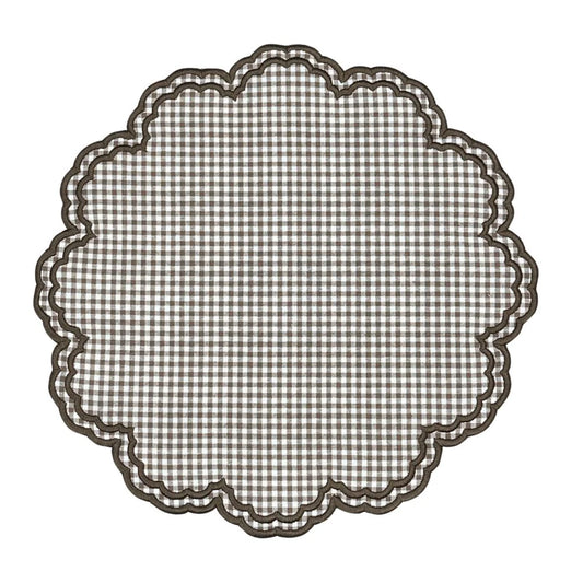 Bettina Placemat Cocoa Gingham s/4