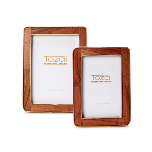 Wooden w/ Brass Edge Frame