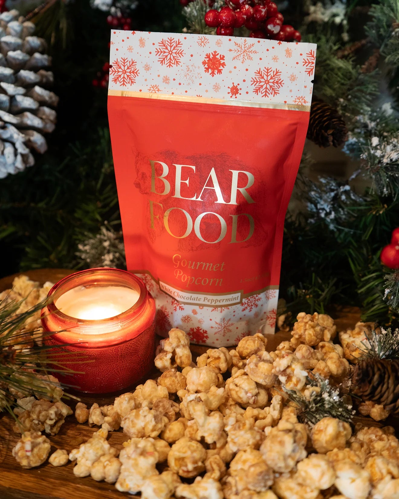 White Chocolate Peppermint Gourmet Popcorn 5.5 oz