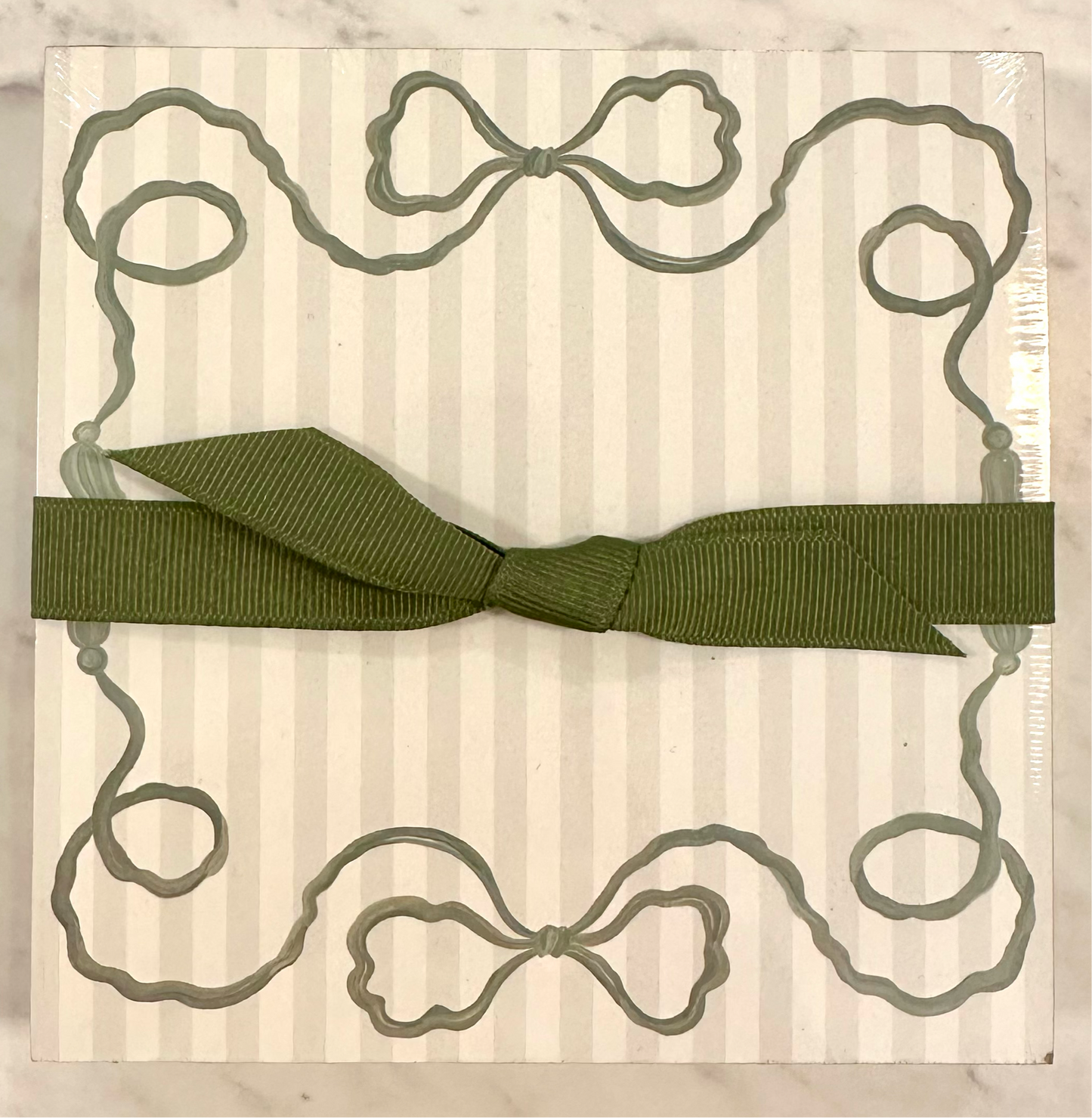 Holiday Green Bow Notepad