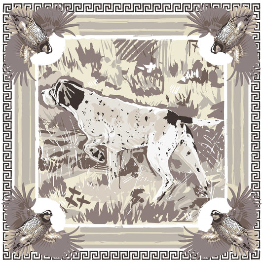 Neutral Pointing Strong Silk Scarf