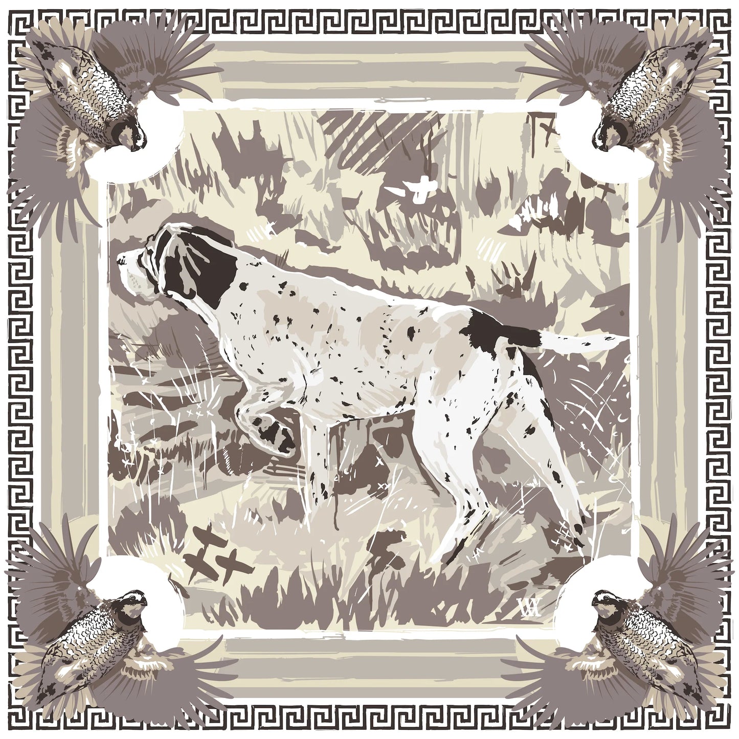 Neutral Pointing Strong Silk Scarf