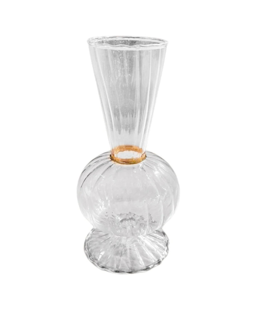 Gold glass Beth 6” Bud Vase