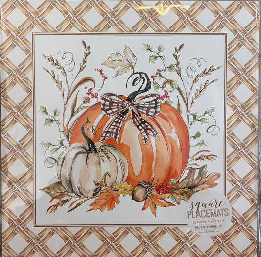 Fall Foilage and Pumpkin Square Placemat
