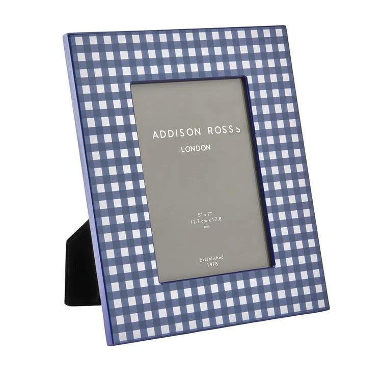 Navy Gingham Frame 5x7