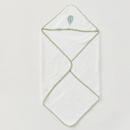 Baby Hooded Towel - Matcha Piped Balloon