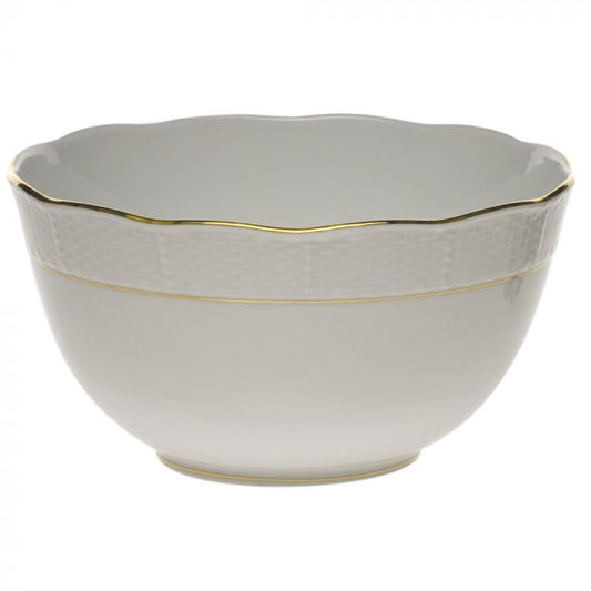 Golden Edge Round Bowl