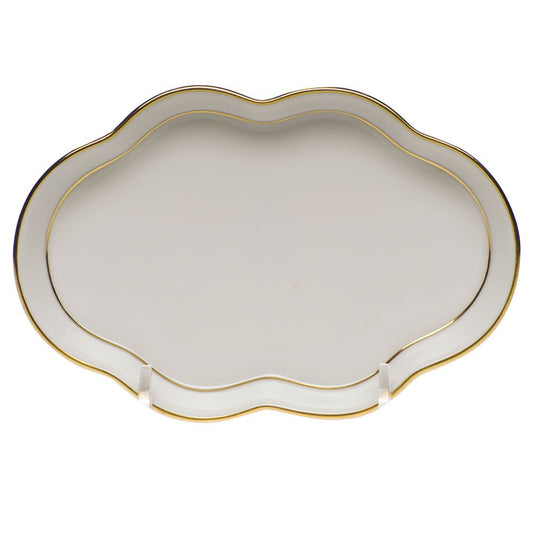 Golden Edge Small Scalloped Tray