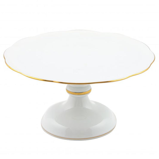 Golden Edge Footed Cake Plate