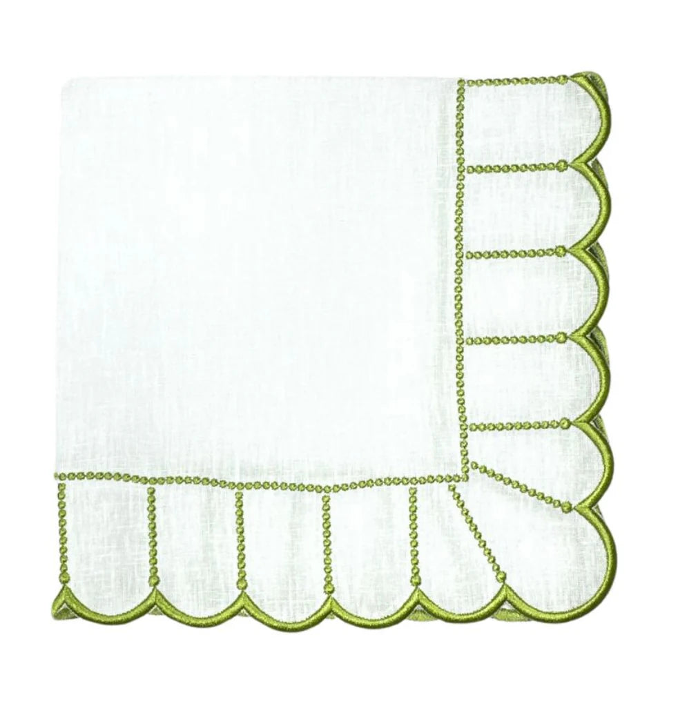 Pippa Napkin - White/Green