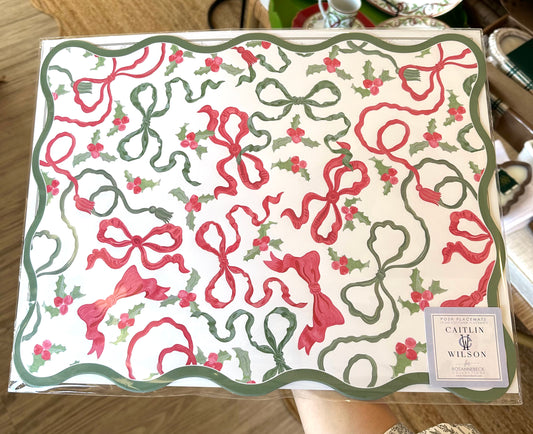 Red&Green Bows Placemat