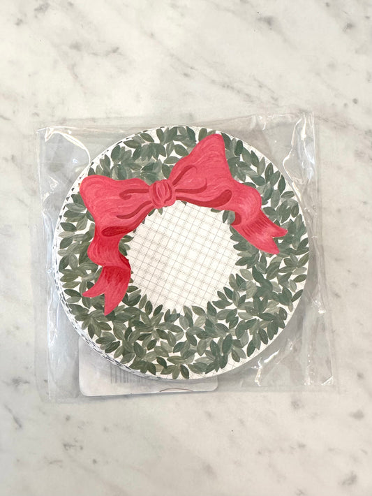 Round Holiday Wreath Coaster