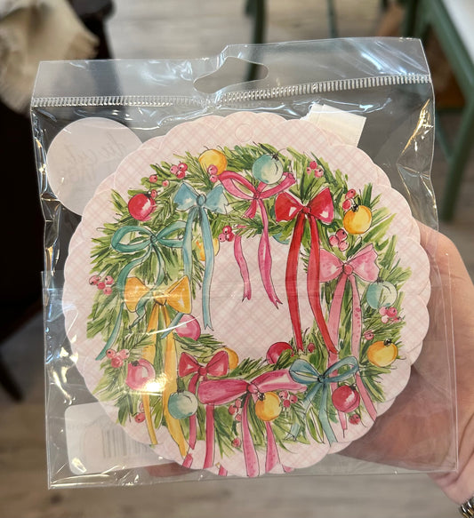 Vintage Pink Wreath Gift Tags