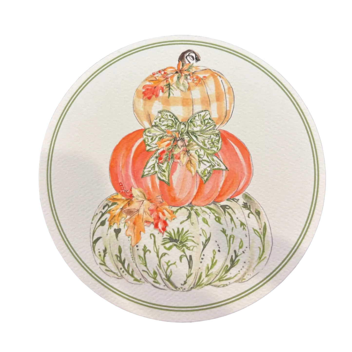 Pumpkin Stack Round Coasters