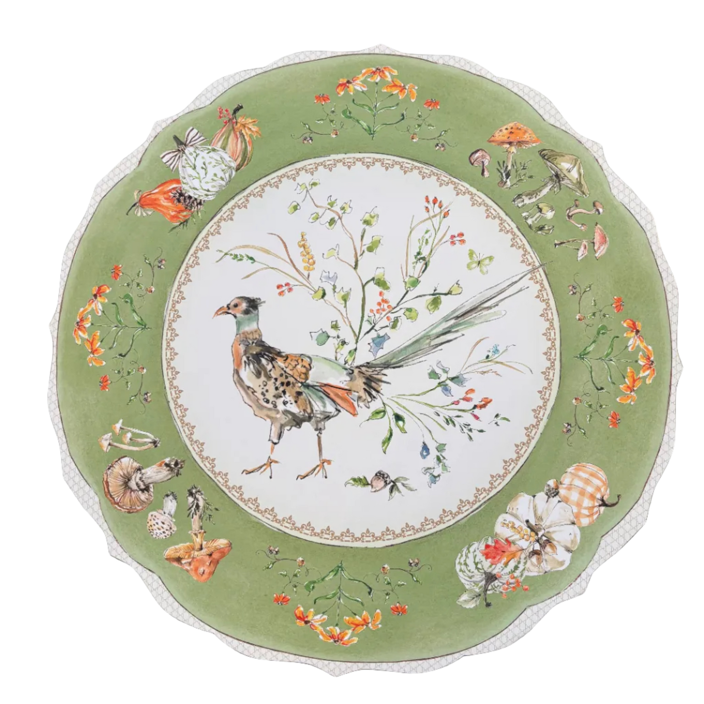 Pheasant and Pumpkins Paper Placemat