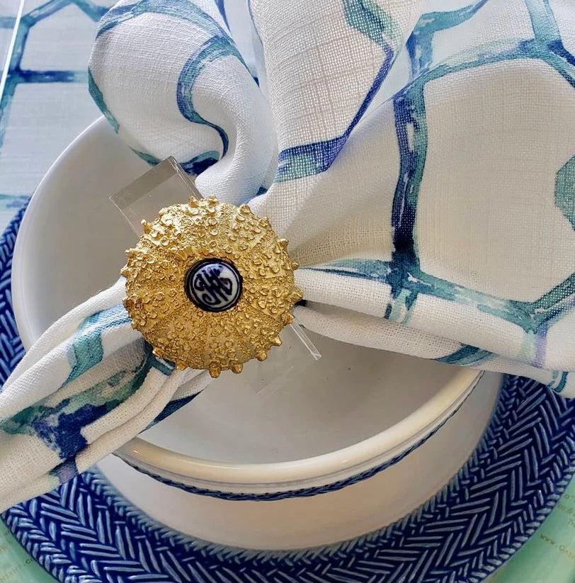 Sea Urchin Napkin Ring s/4