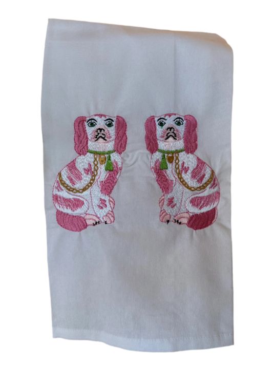 Pink Staffordshire Tea Towel
