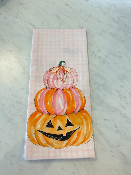 Tri-Stack Pumpkin Tea Towel