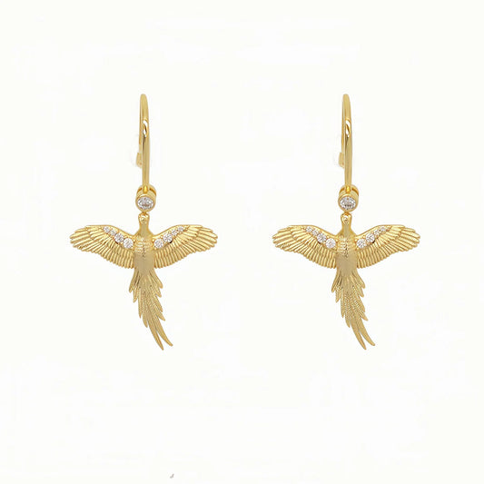 Pheasant Drop Earrings