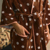 Julia Polka Dot Bell Sleeve Plush Robe
