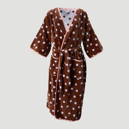 Julia Polka Dot Bell Sleeve Plush Robe