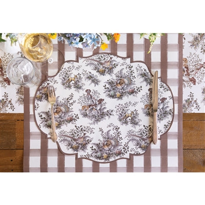 Die-cut Harvest Toile Frame Placemat