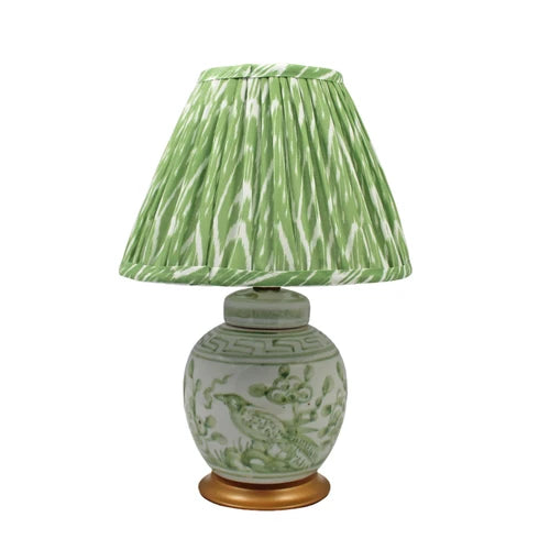 Green And White Porcelain Mini Jar Lamp