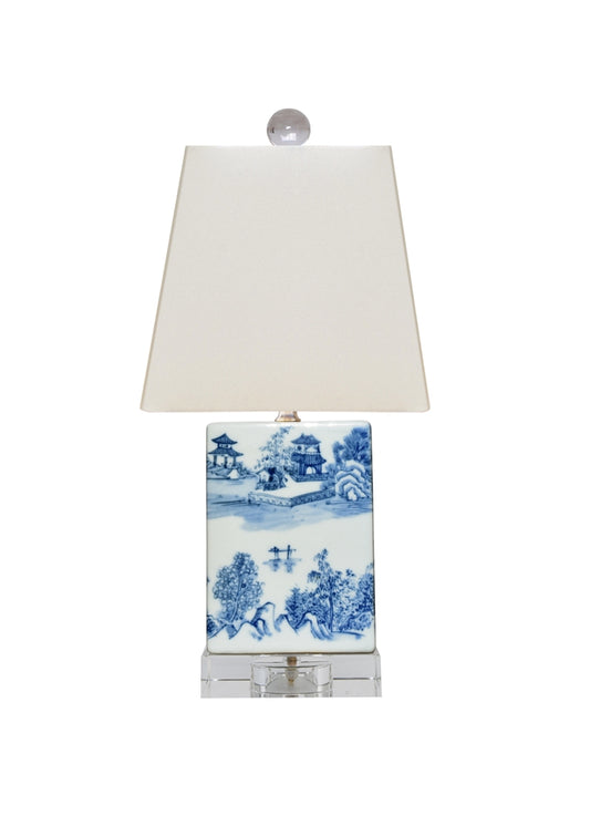Blue Porcelain Book Shelf Lamp