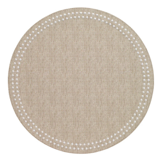 Pearls Beige White Mat s/4