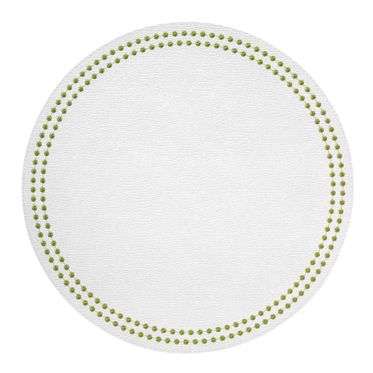 Pearls White/Willow Placemats S/4