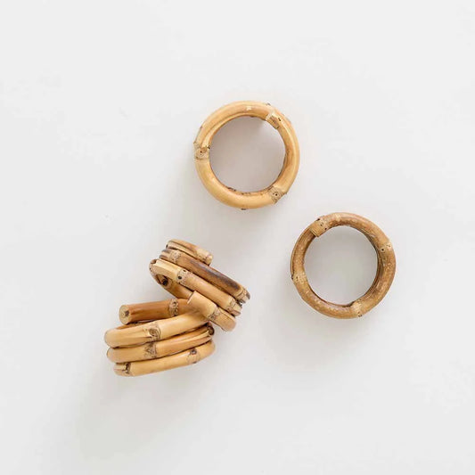 Wrapped Bamboo Napkin Ring S/4